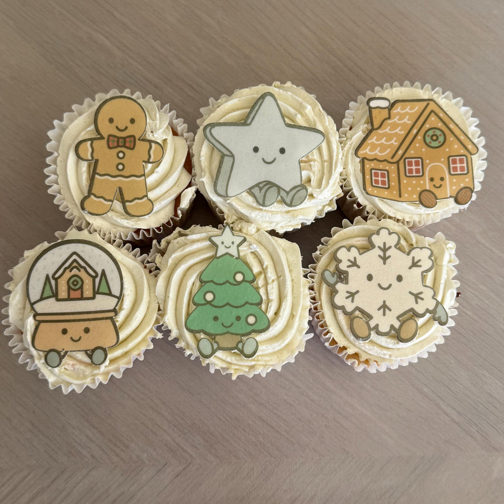 Christmas Amuseables Style Edible Cupcake Toppers
