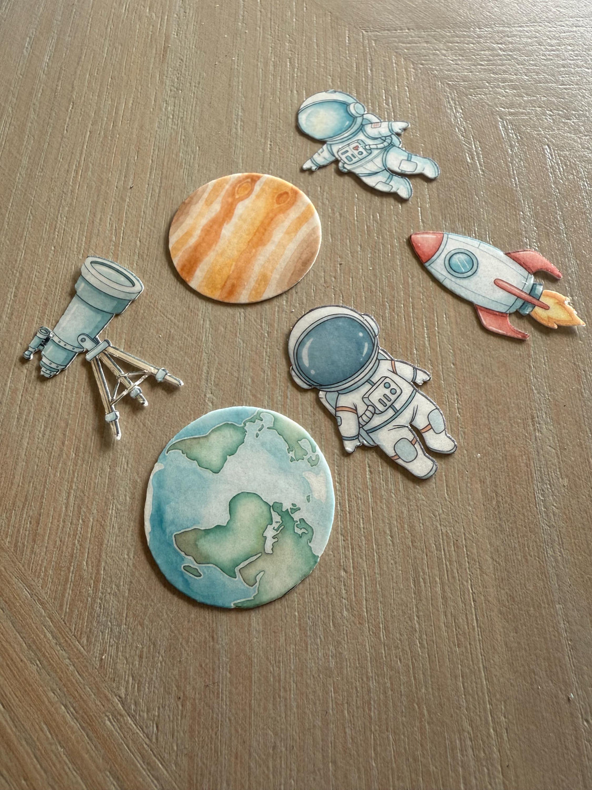 Space Edible Cupcake Toppers