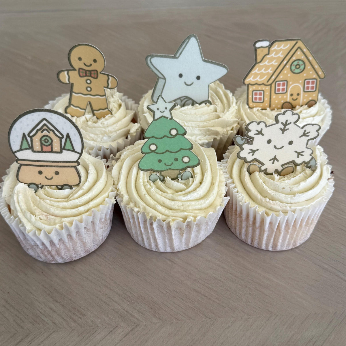 Christmas Amuseables Style Edible Cupcake Toppers