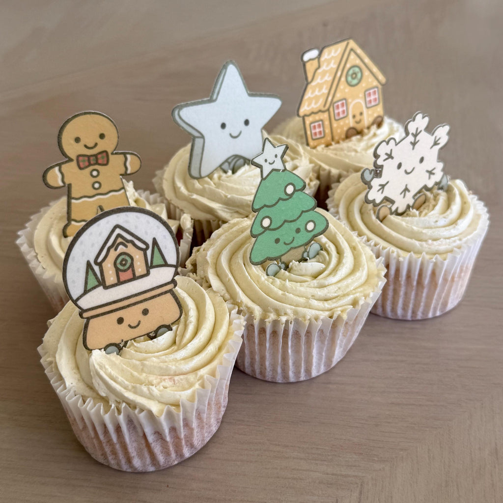 Christmas Amuseables Style Edible Cupcake Toppers