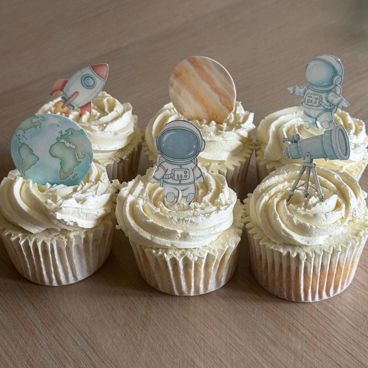 Space Edible Cupcake Toppers