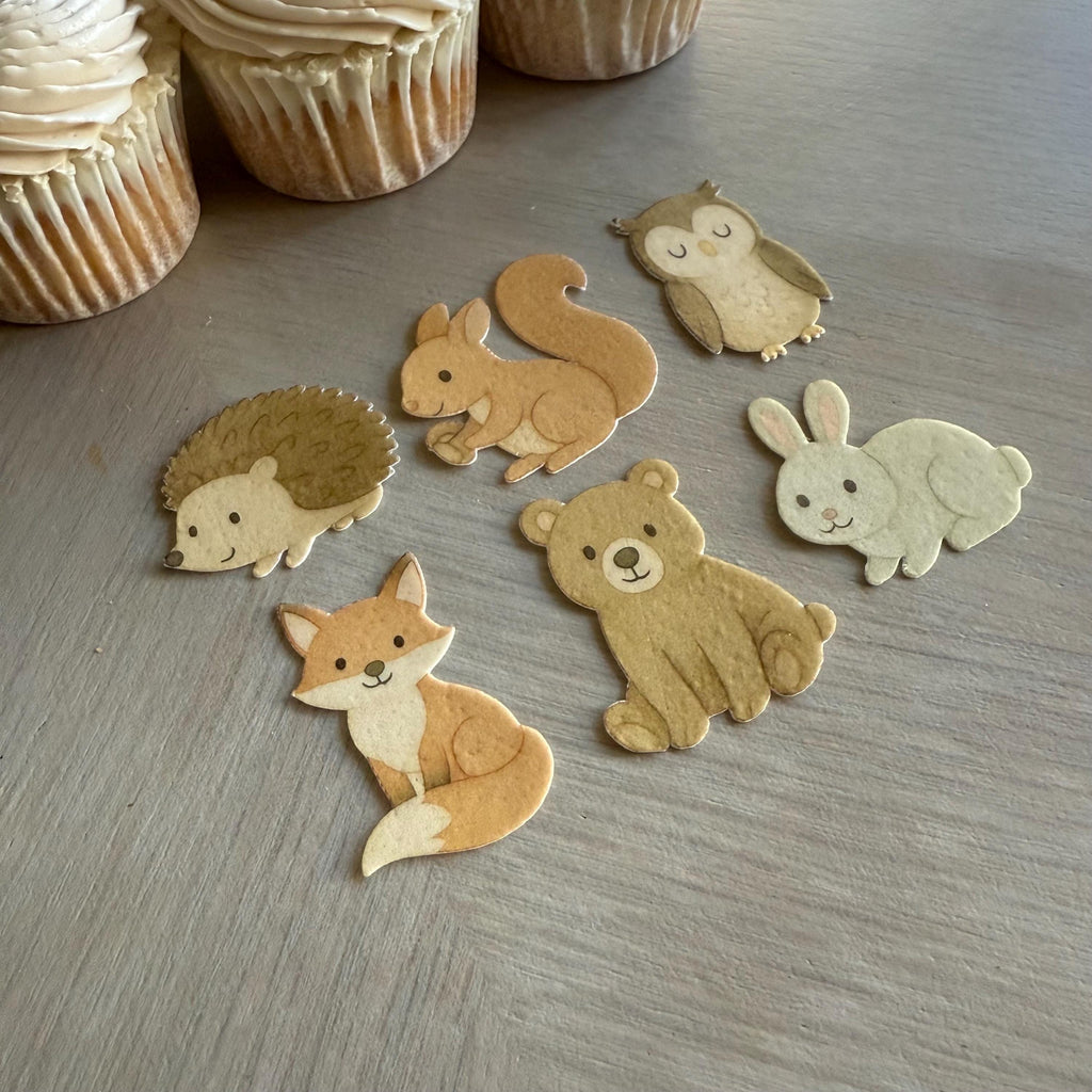 Woodland Animal Edible Cupcake Toppers