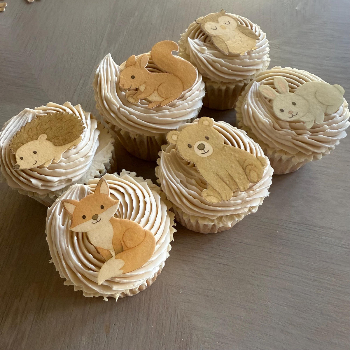 Woodland Animal Edible Cupcake Toppers