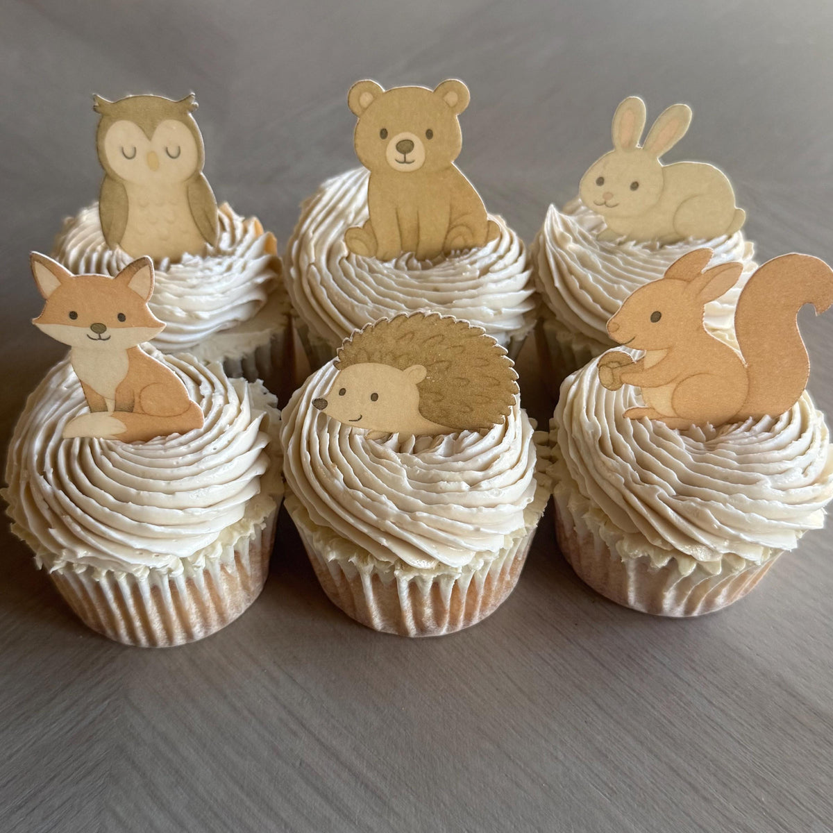 Woodland Animal Edible Cupcake Toppers