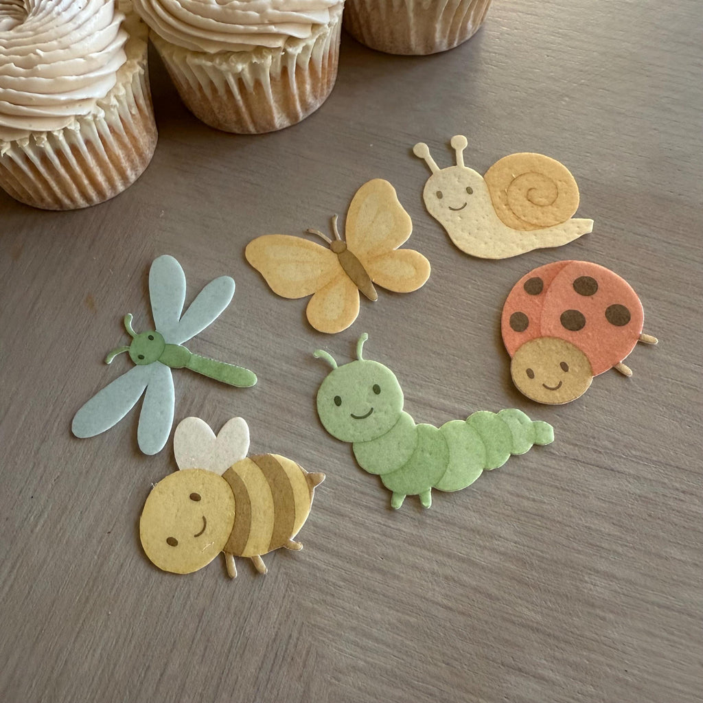 Garden Bugs Edible Cupcake Toppers