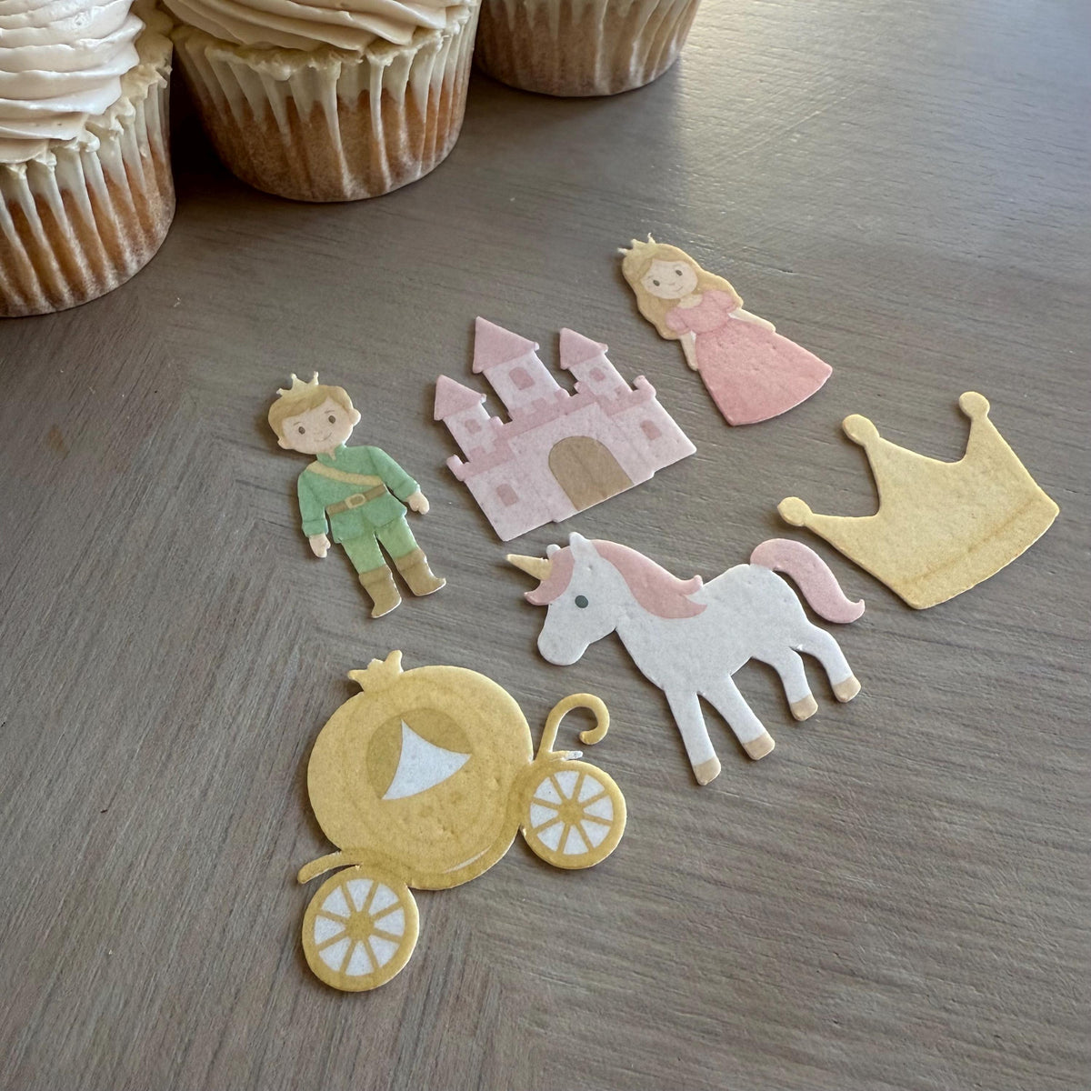 Princess & Unicorn Edible Cupcake Toppers
