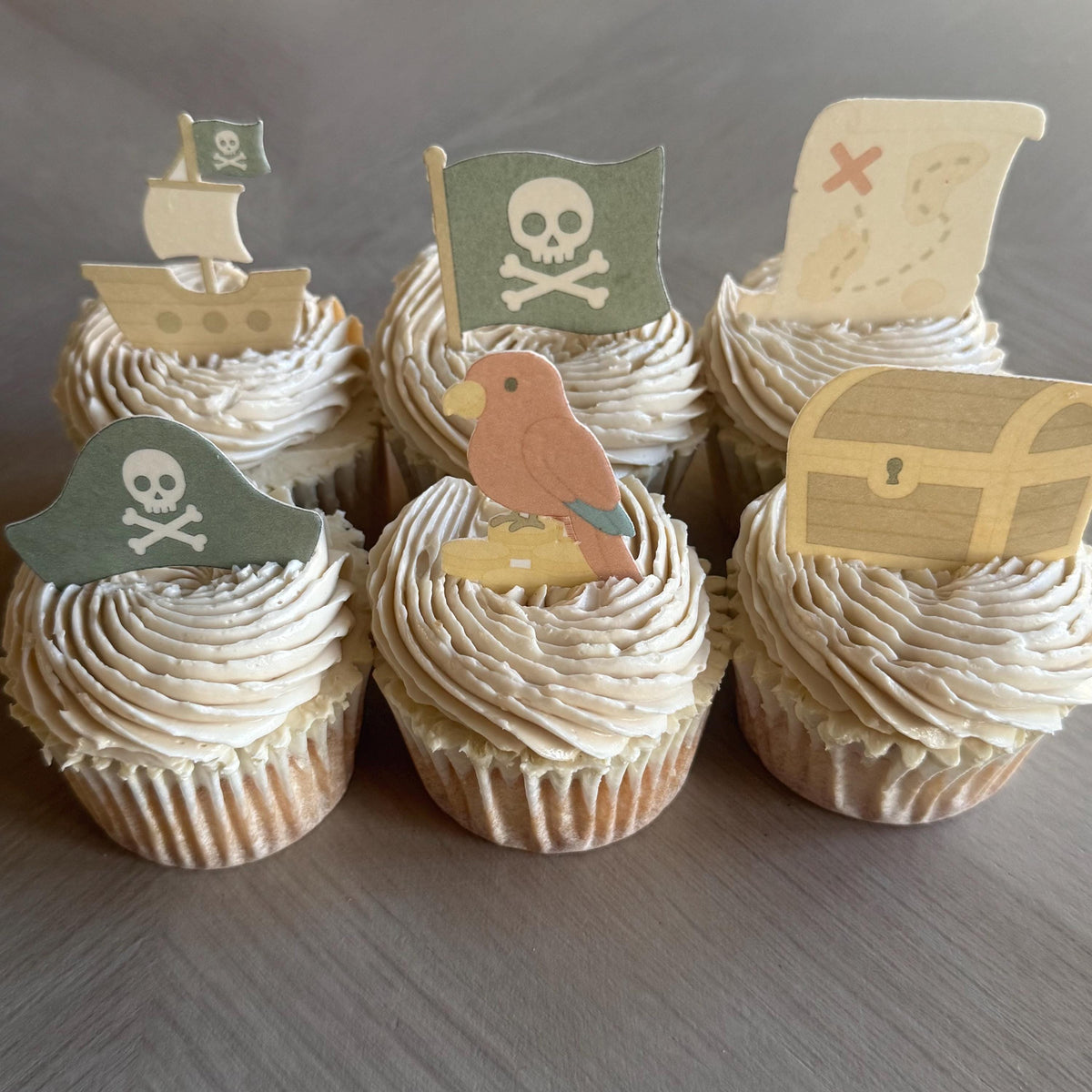 Pirate Edible Cupcake Toppers