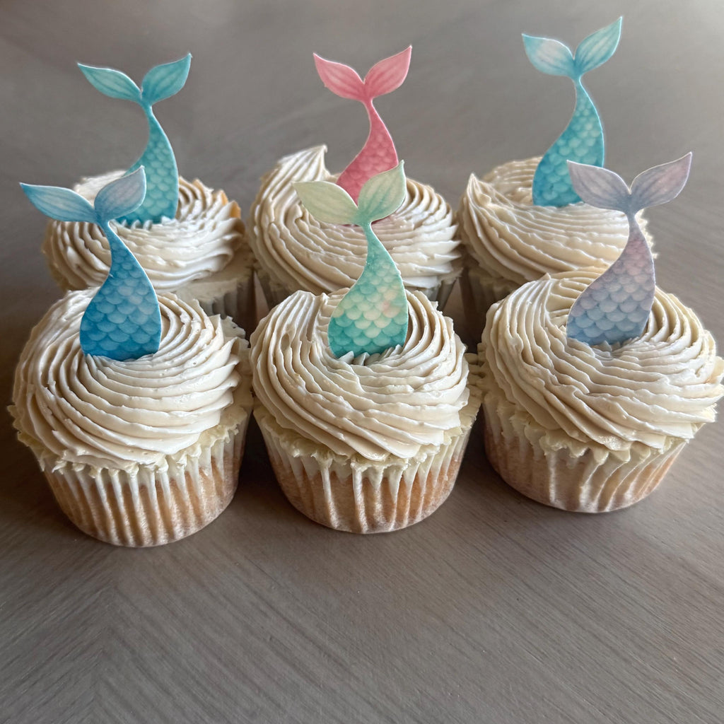Mermaid Tail Edible Cupcake Toppers