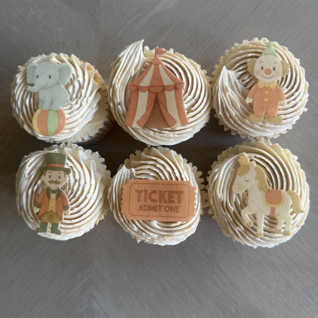 Circus Animal Edible Cupcake Toppers