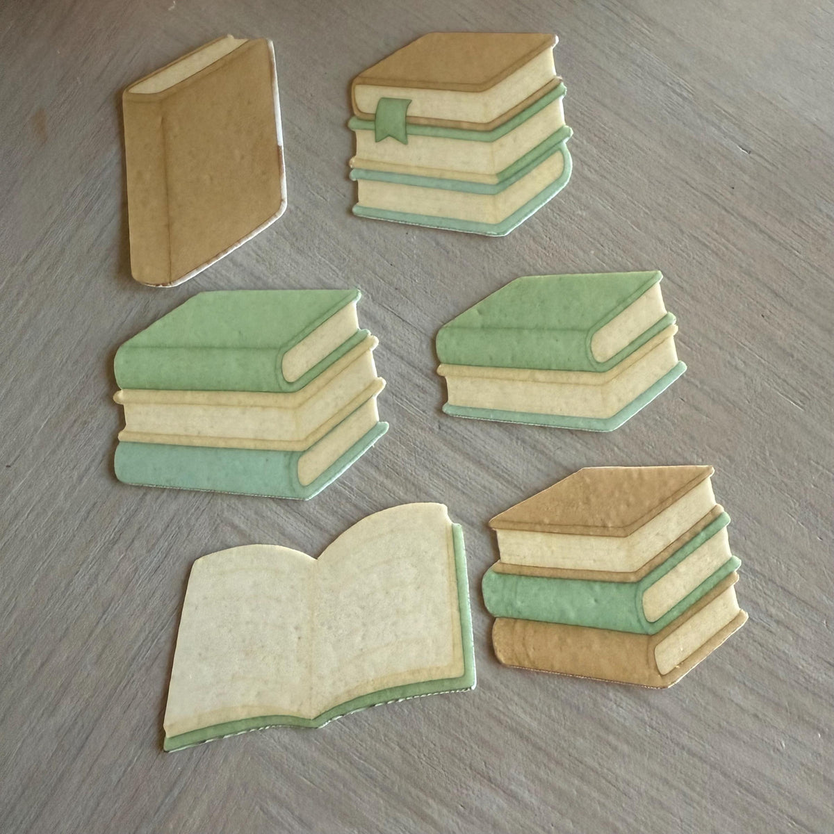 Edible Book Cupcake Toppers, Wafer Card