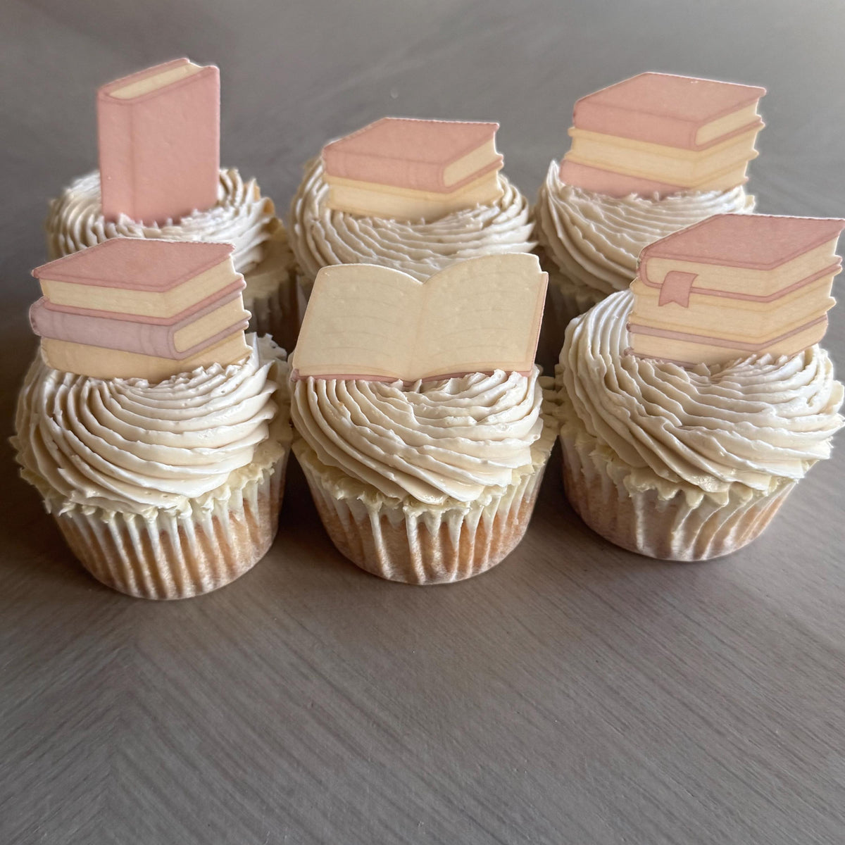 Book Edible Wafer Card Cupcake Toppers