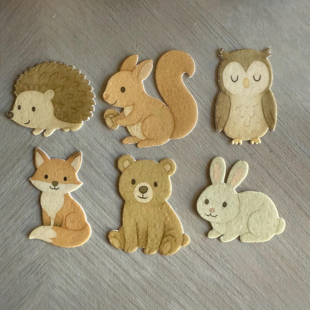 Woodland Animal Edible Cupcake Toppers