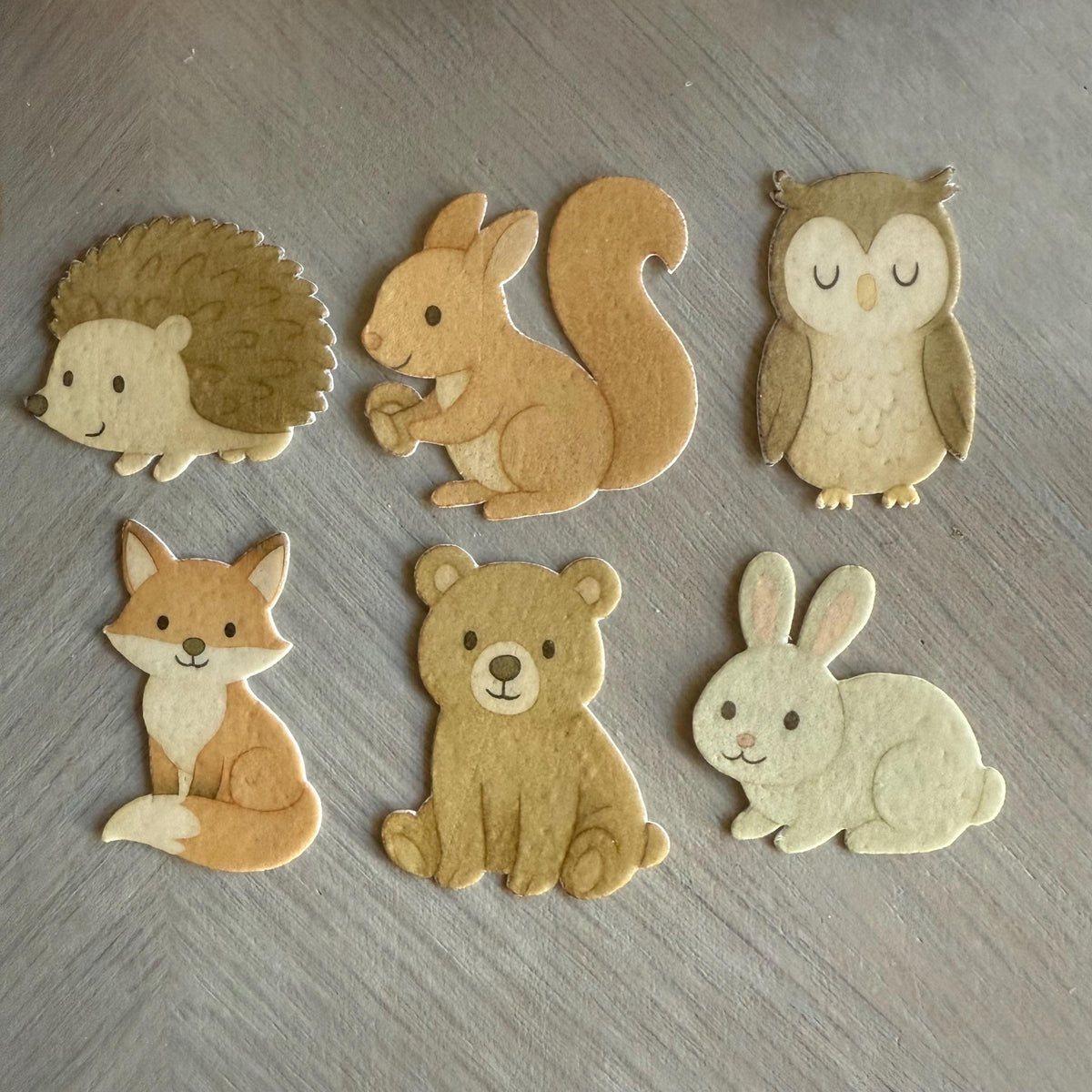 Woodland Animal Edible Cupcake Toppers