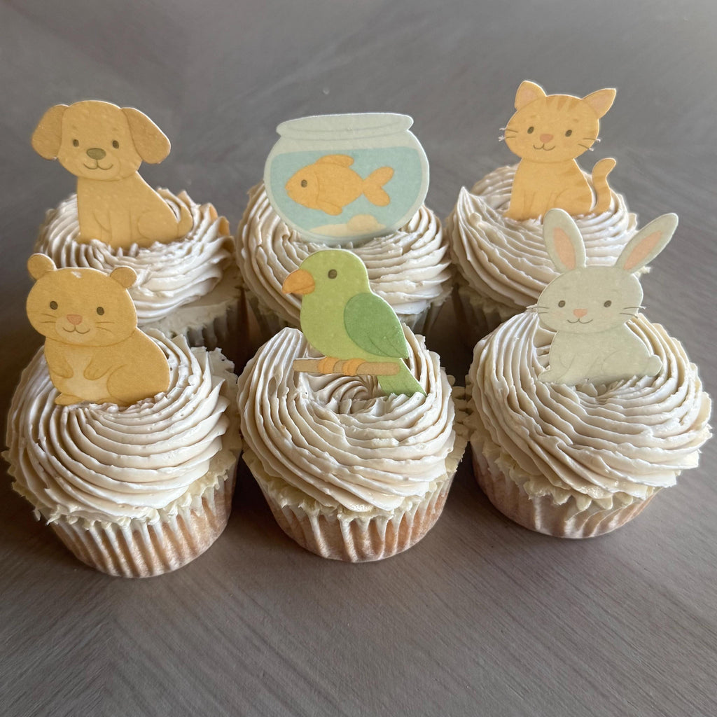 Pet Animal Edible Cupcake Toppers