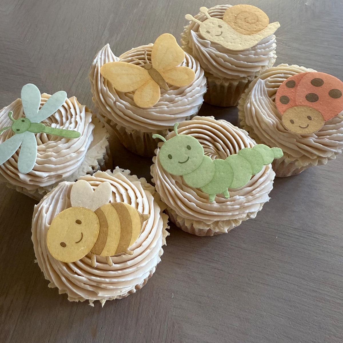 Garden Bugs Edible Cupcake Toppers