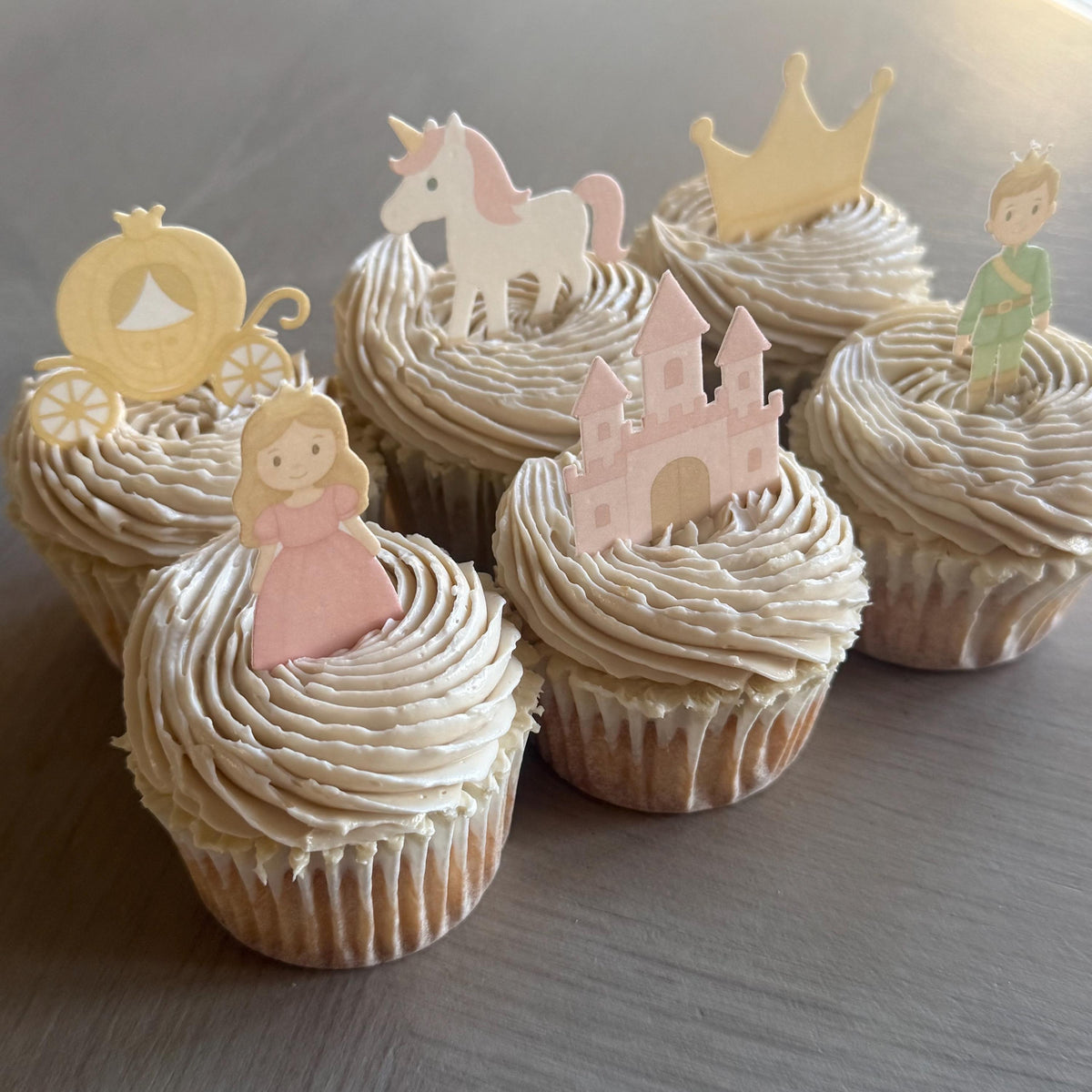 Princess & Unicorn Edible Cupcake Toppers