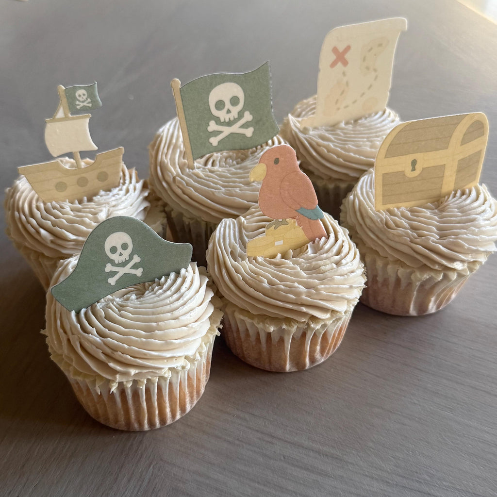 Pirate Edible Cupcake Toppers