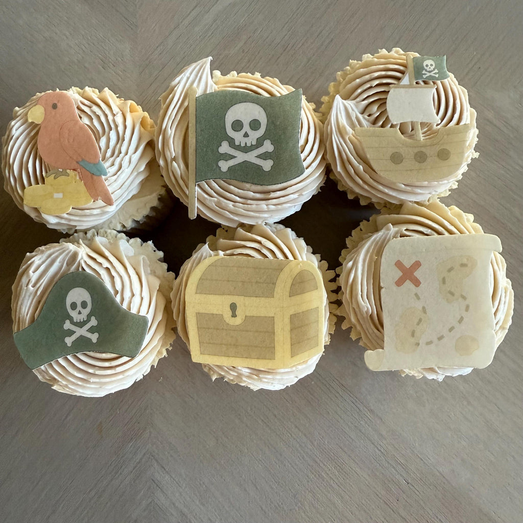 Pirate Edible Cupcake Toppers