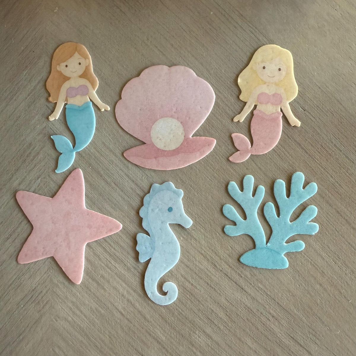 Mermaid Edible Cupcake Toppers