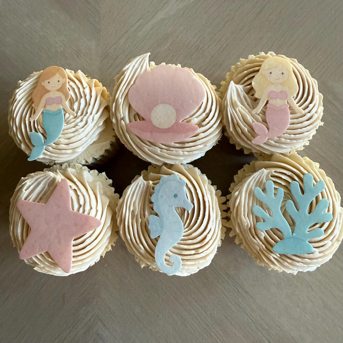 Mermaid Edible Cupcake Toppers