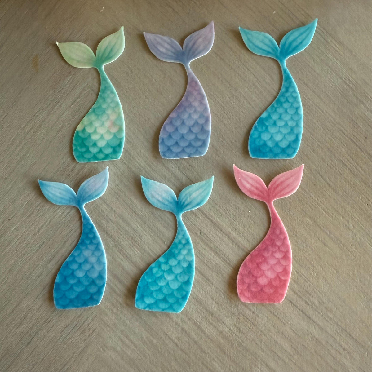 Mermaid Tail Edible Cupcake Toppers