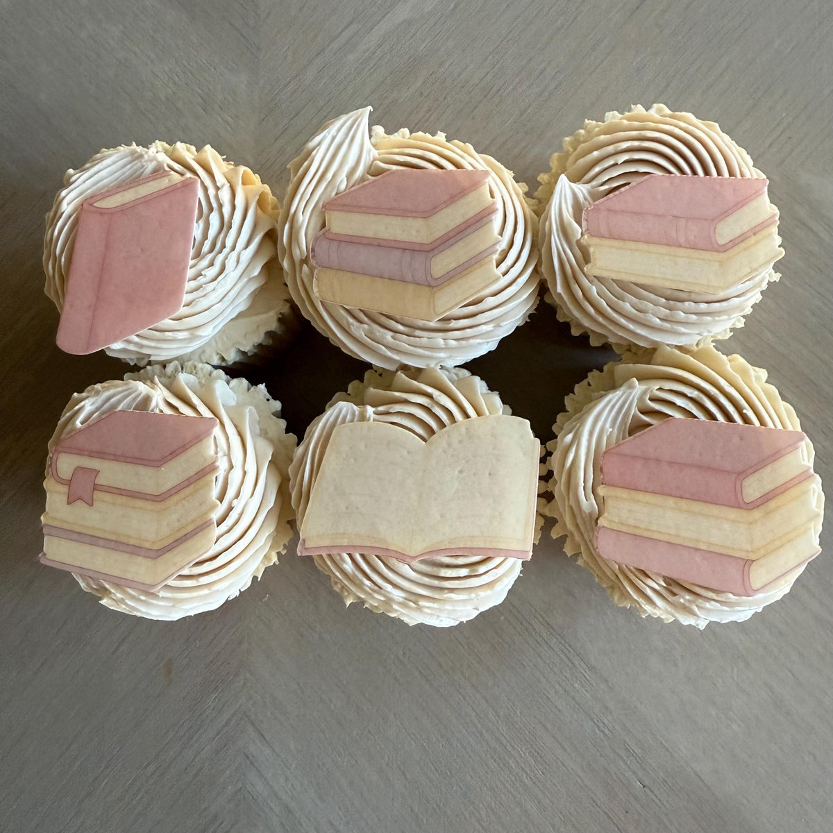 Book Edible Wafer Card Cupcake Toppers