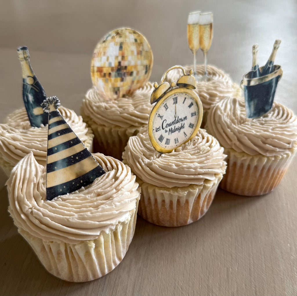 New Year's Eve Edible Cupcake Toppers