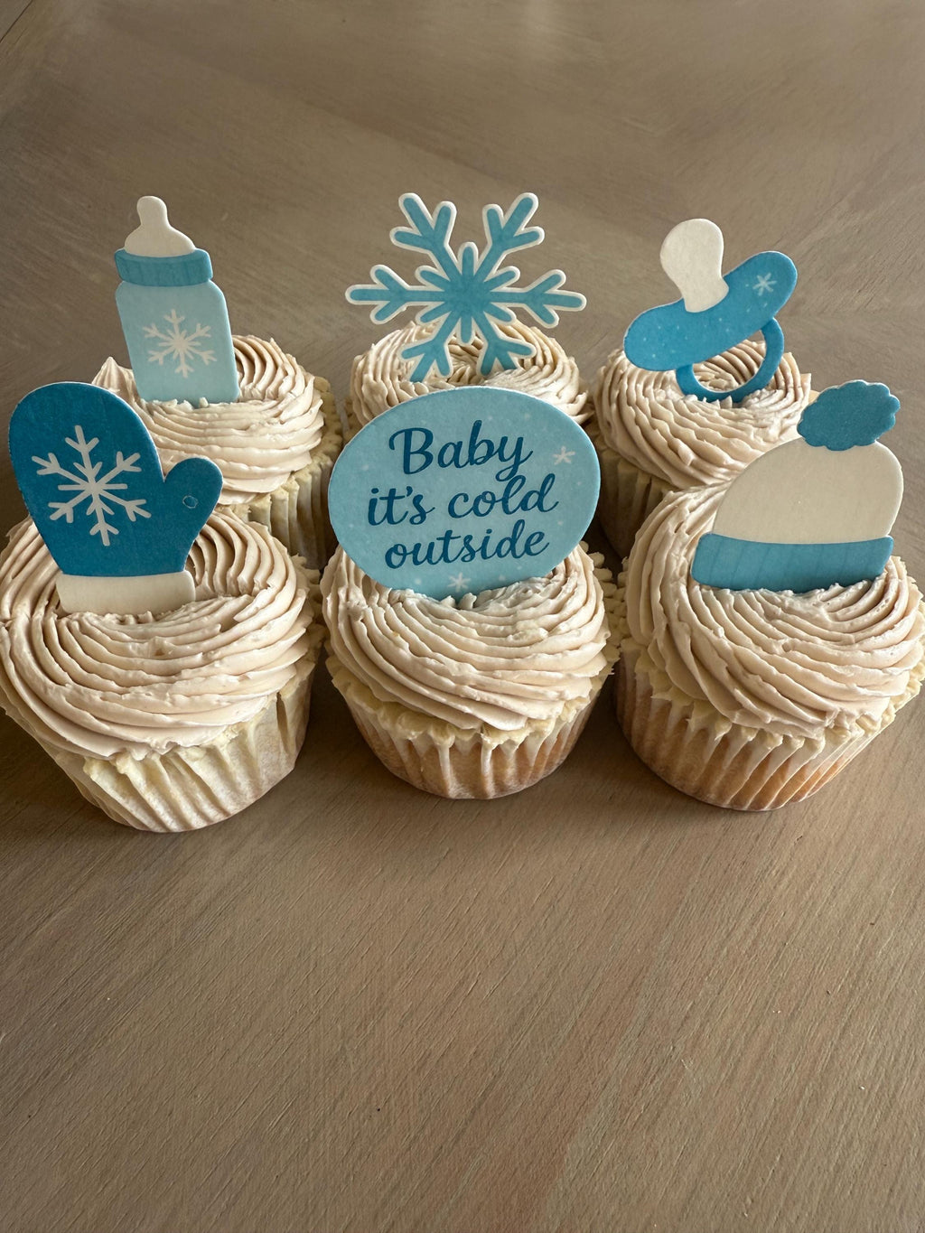 Baby It's Cold Outside Edible Baby Shower Cupcake Toppers