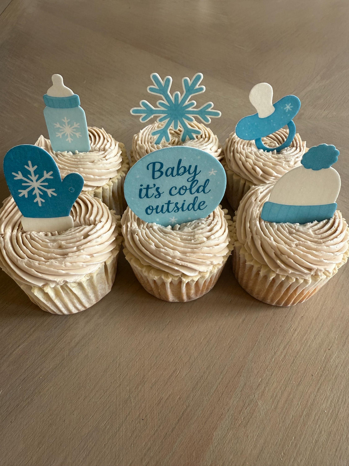 Baby It's Cold Outside Edible Baby Shower Cupcake Toppers