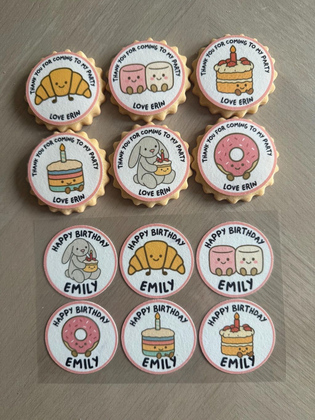 Jellycat Amuseables Style Edible Icing Biscuit Toppers