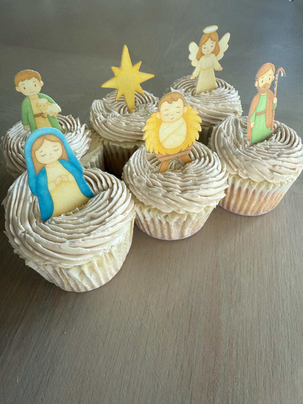 Christmas Nativity Edible Cupcake Toppers