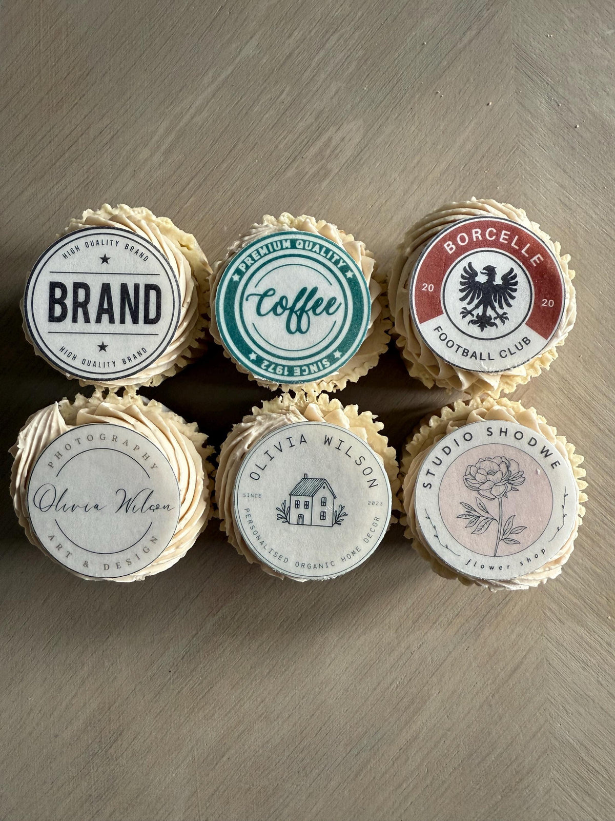 Personalised Logo Edible Wafer Cupcake Toppers