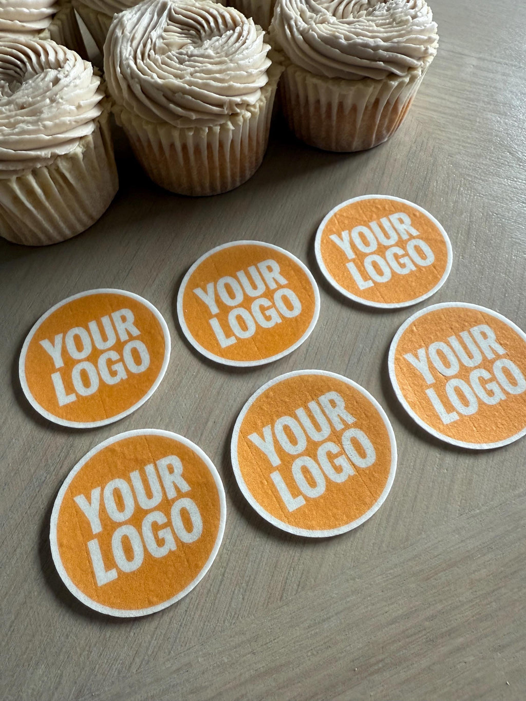 Personalised Logo Edible Wafer Cupcake Toppers