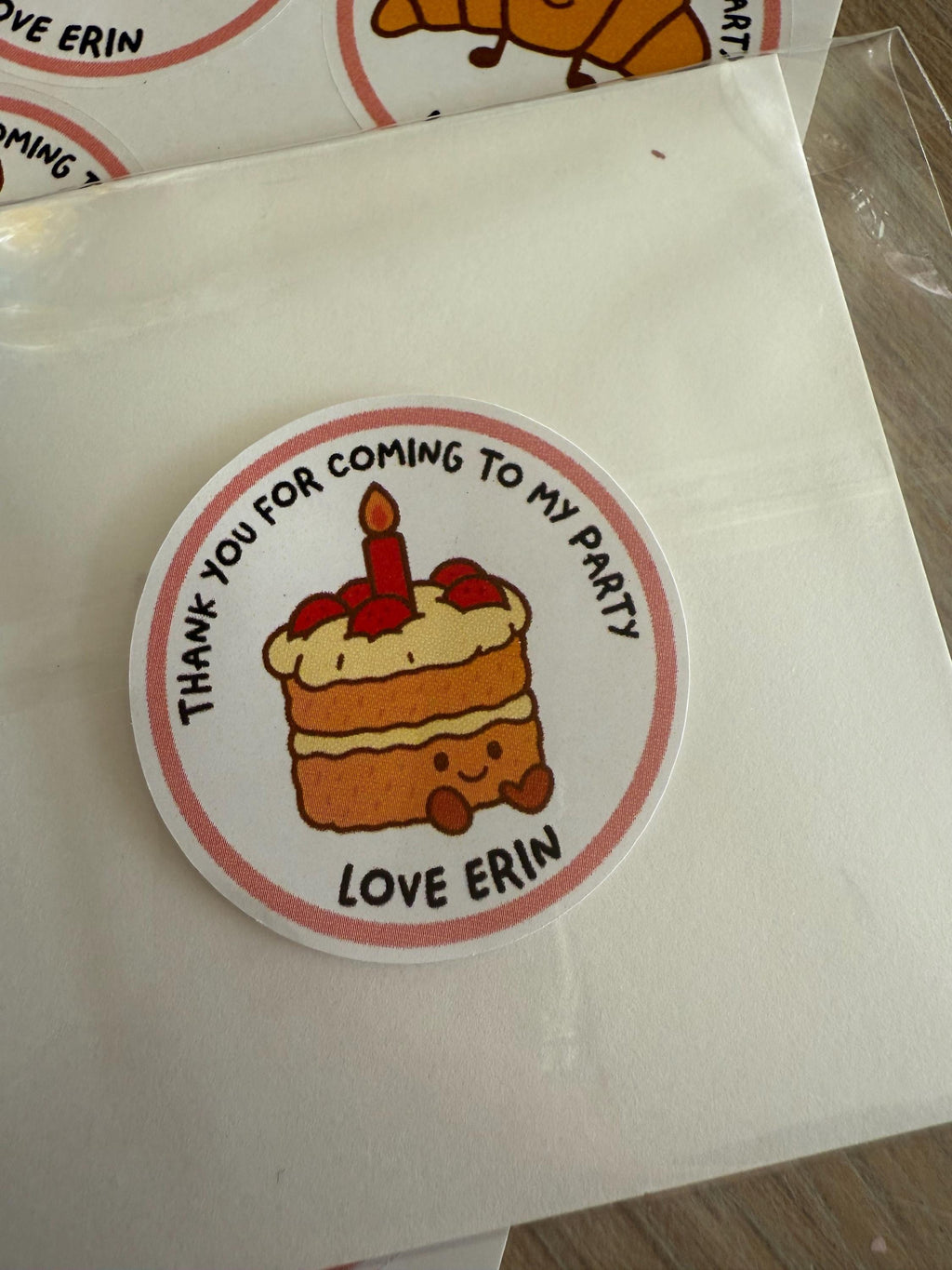 Personalised Amuseables Style Party Thank You Stickers