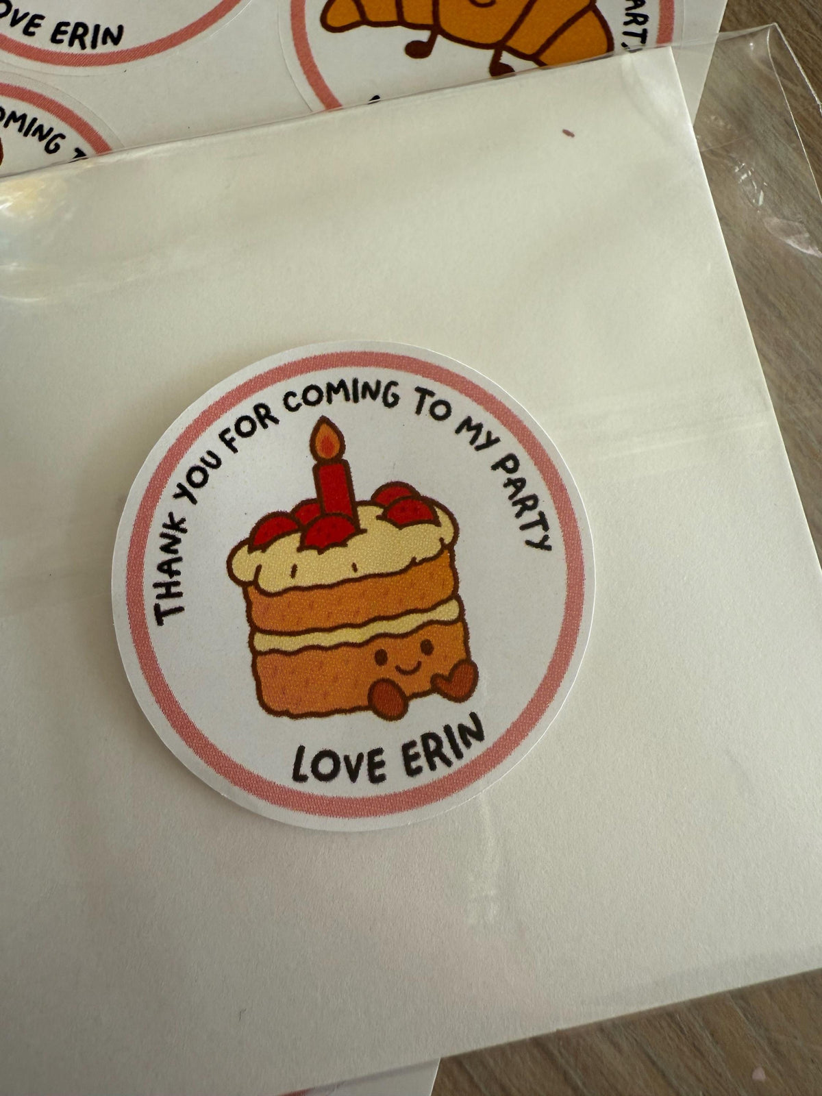 Personalised Amuseables Style Party Thank You Stickers