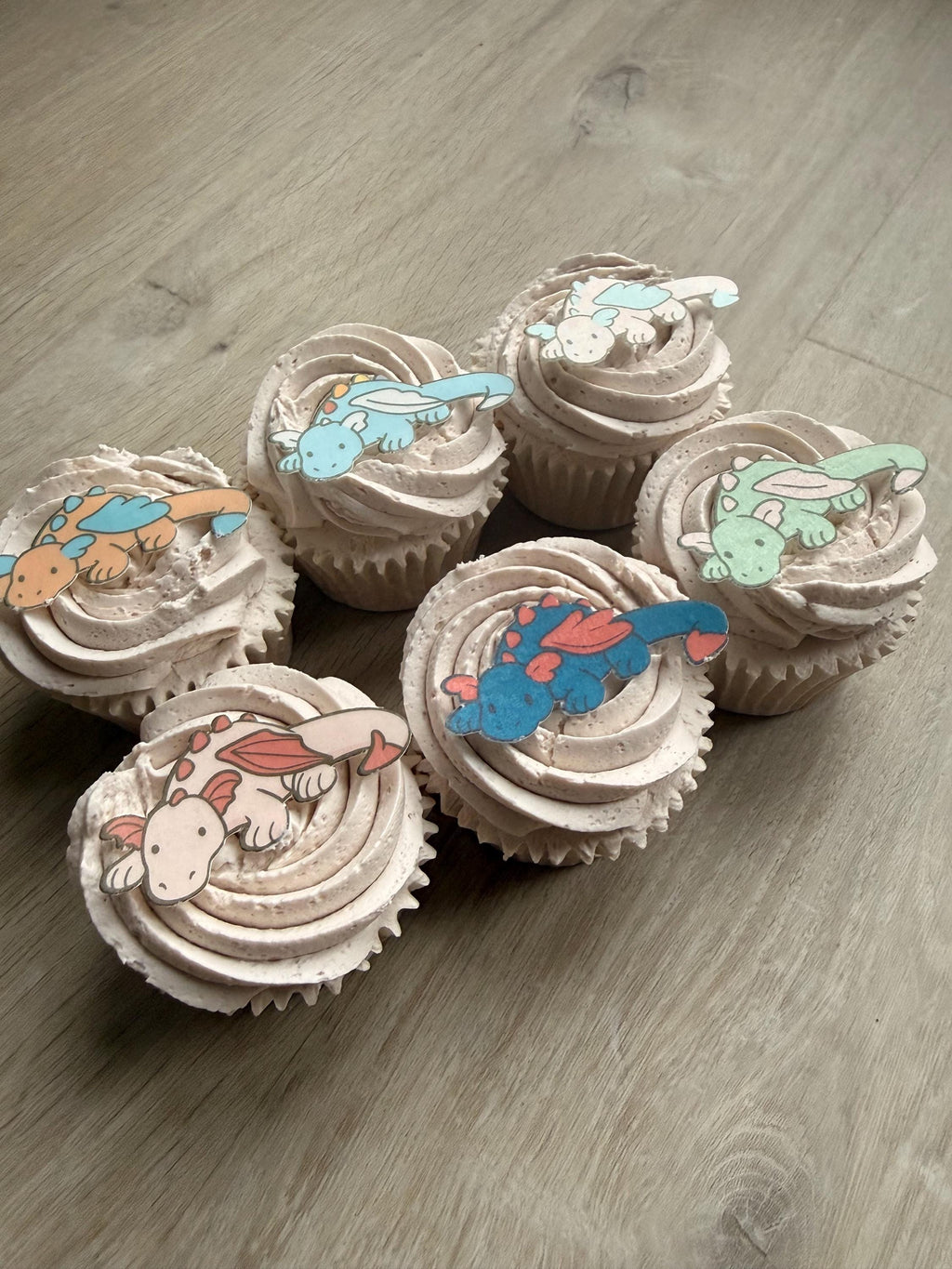 Dragon Style Edible Cupcake Toppers