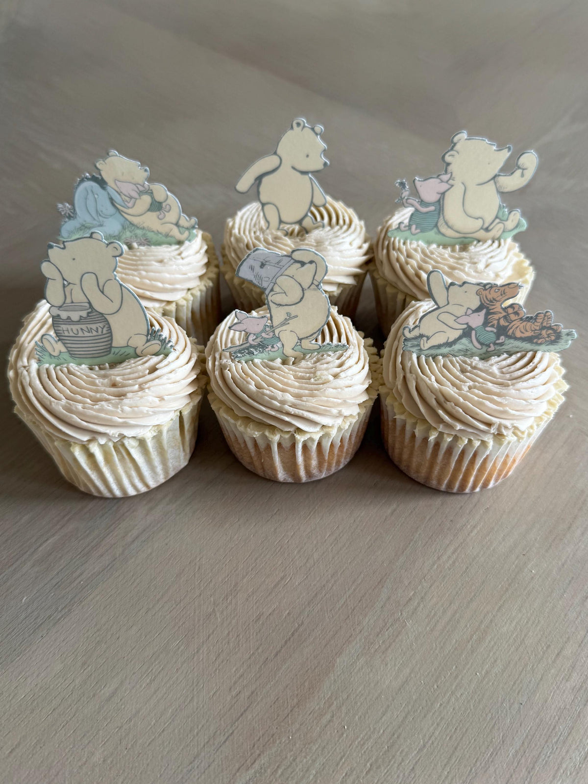 Classic Winnie the Pooh Edible Wafer Cupcake Toppers