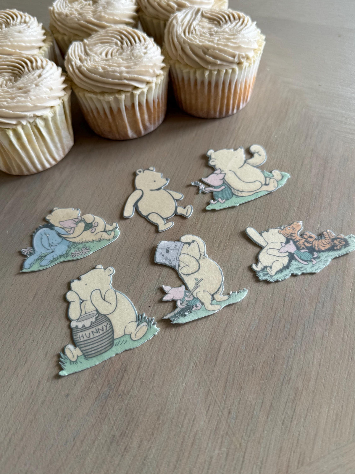 Classic Winnie the Pooh Edible Wafer Cupcake Toppers