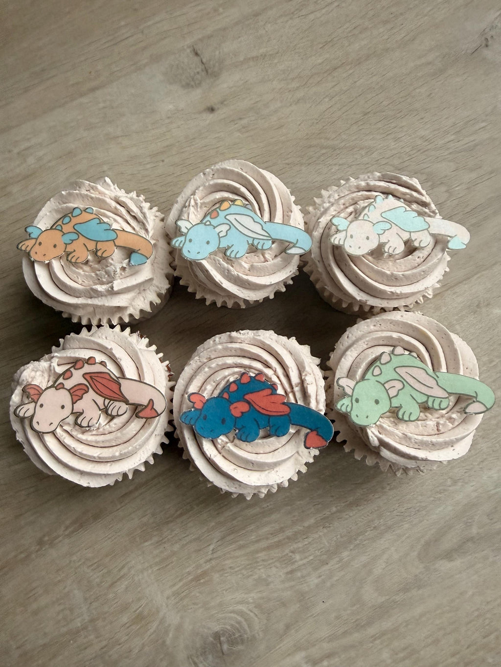 Dragon Style Edible Cupcake Toppers