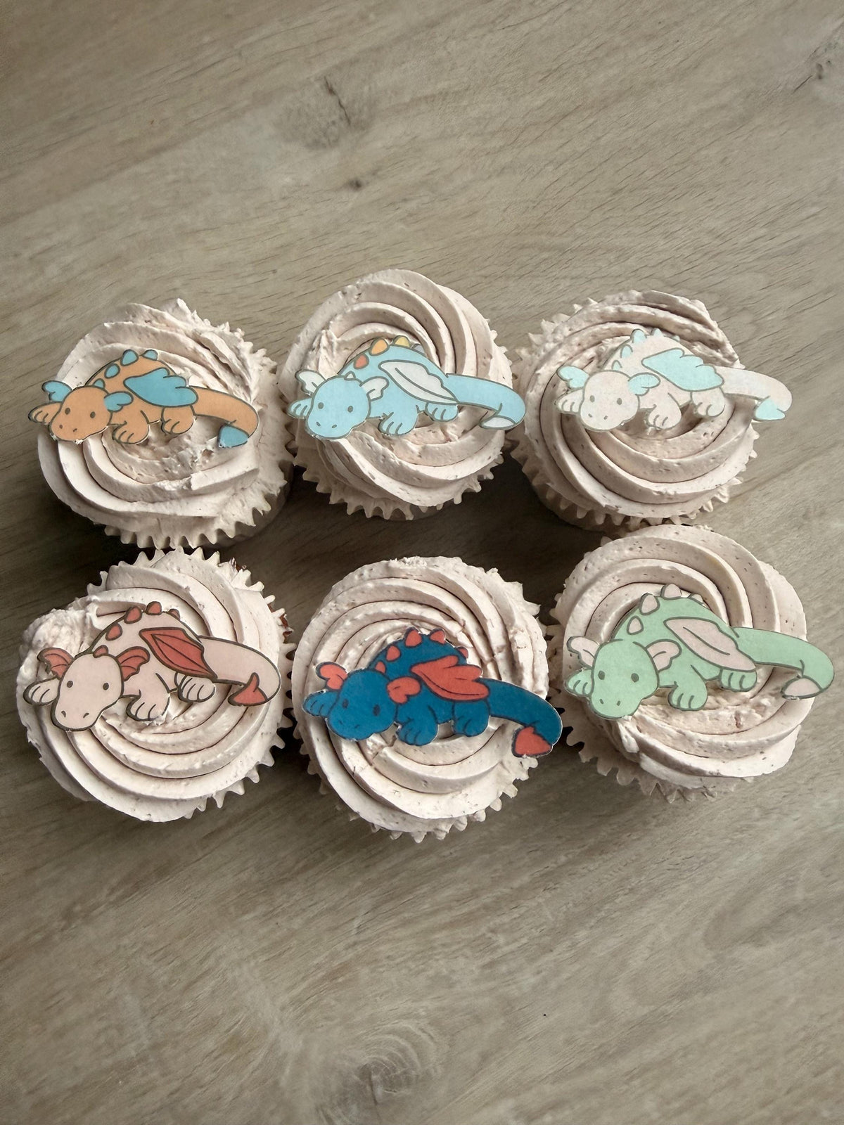 Dragon Style Edible Cupcake Toppers