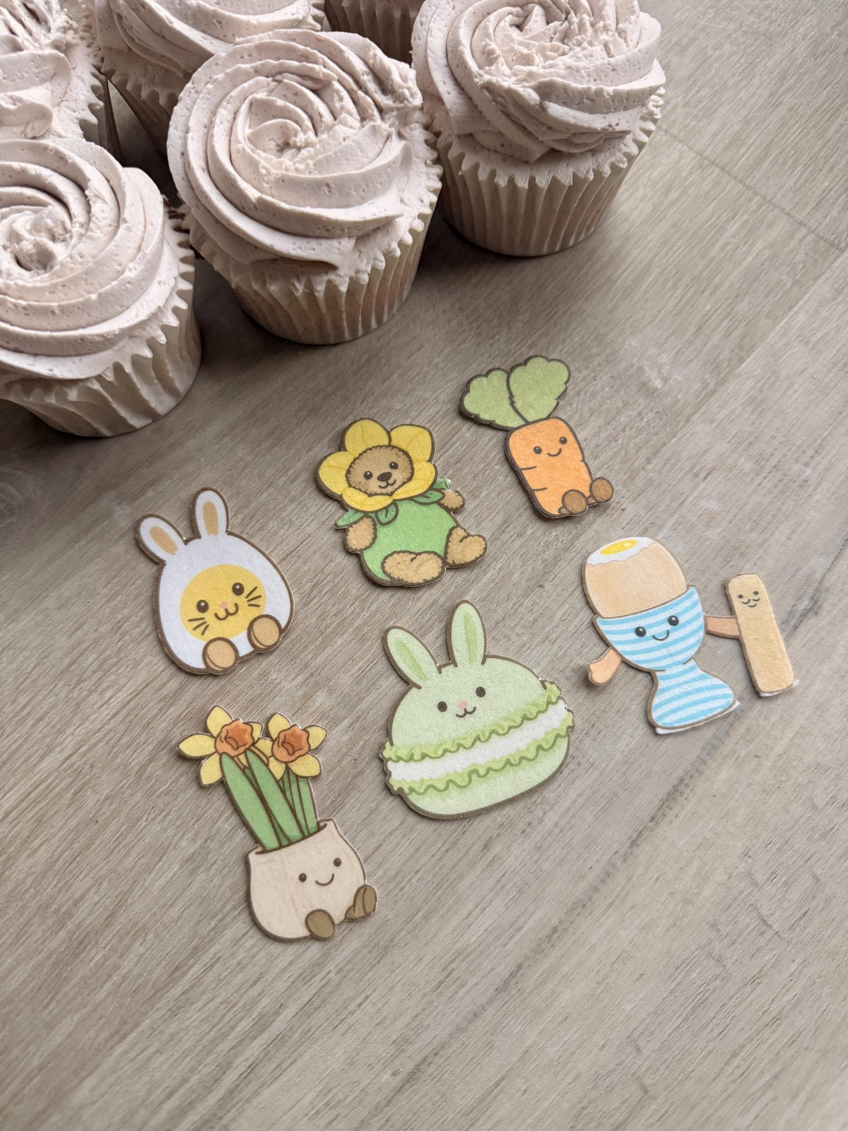 Easter Amuseables Style Edible Cupcake Toppers