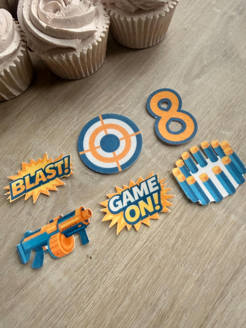 Darts Party Edible Cupcake Toppers