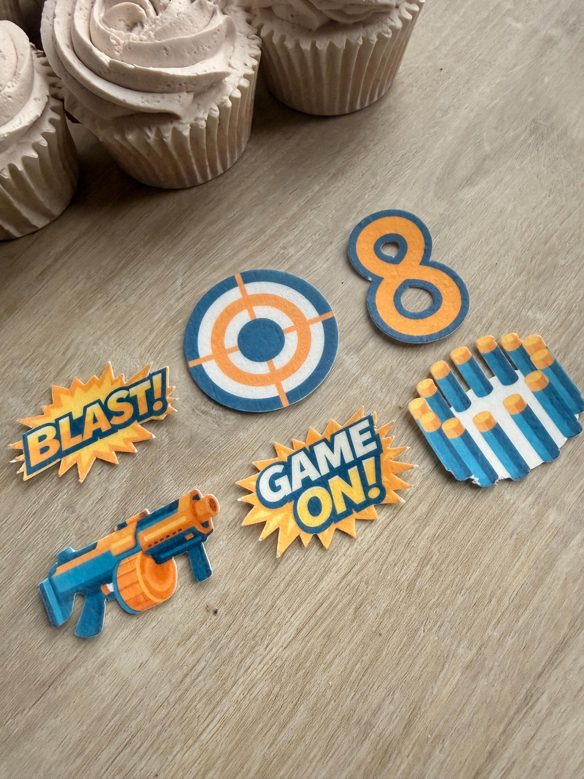 Darts Party Edible Cupcake Toppers