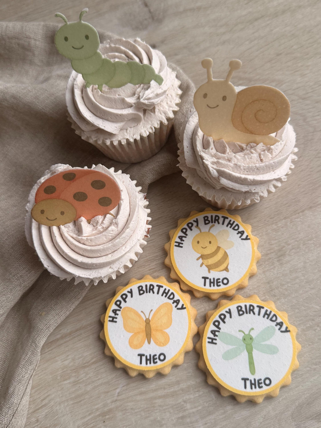 Garden Bugs Edible Cupcake Toppers