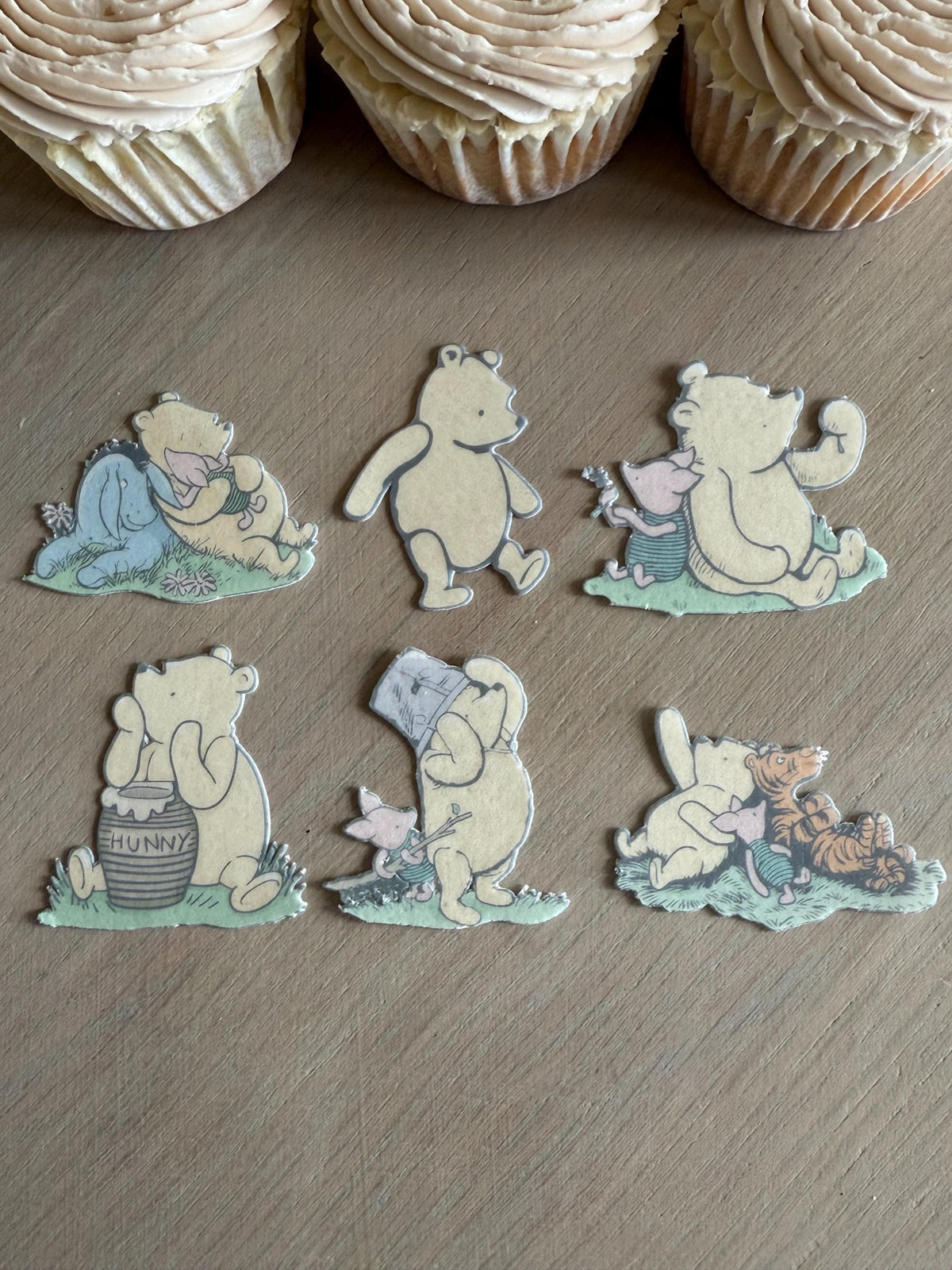 Classic Winnie the Pooh Edible Wafer Cupcake Toppers