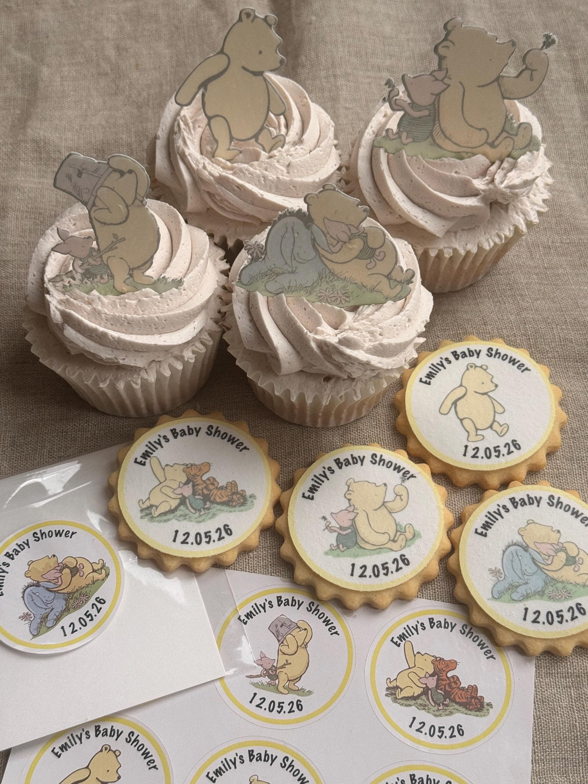 Classic Winnie the Pooh Edible Wafer Cupcake Toppers