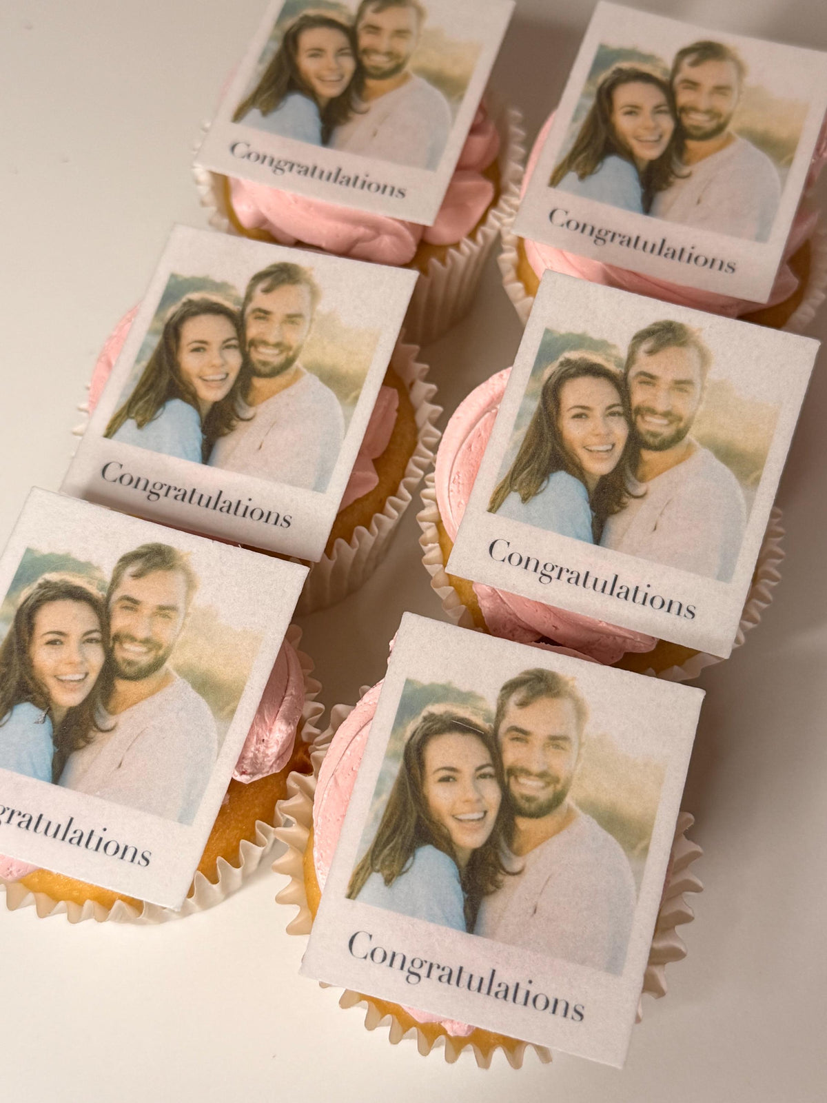 Personalised Photo & Caption Edible Cupcake Toppers
