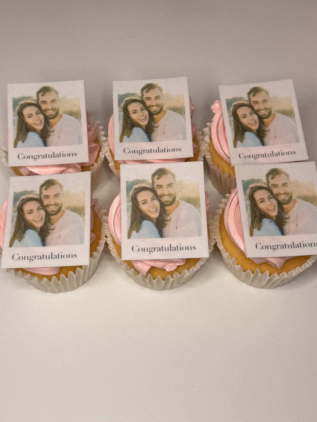 Personalised Photo & Caption Edible Cupcake Toppers