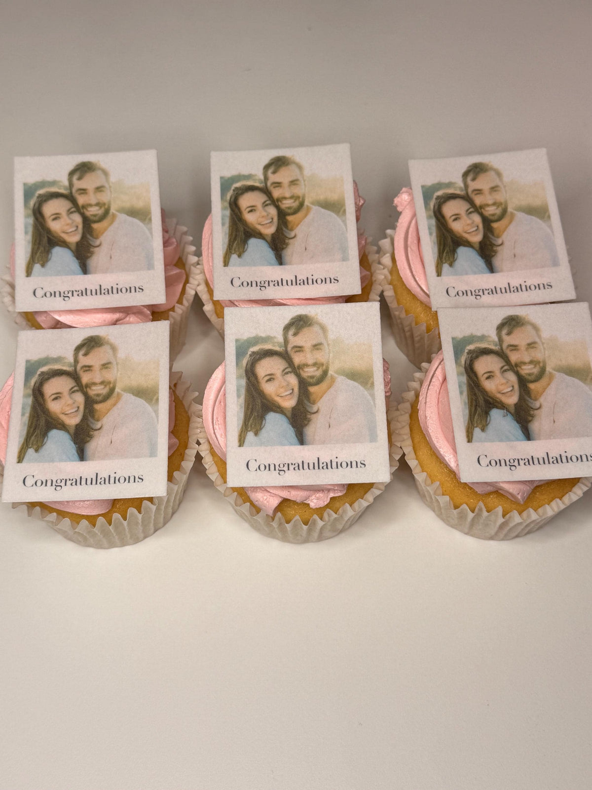 Personalised Photo & Caption Edible Cupcake Toppers