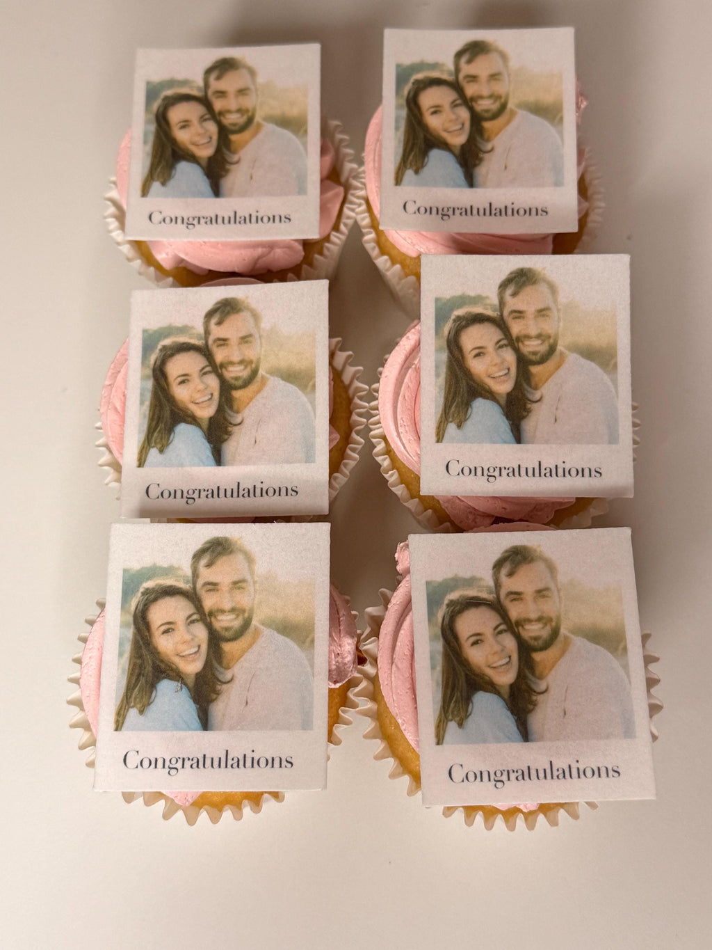 Personalised Photo & Caption Edible Cupcake Toppers